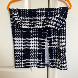 Black and White Shein Pencil Skirt